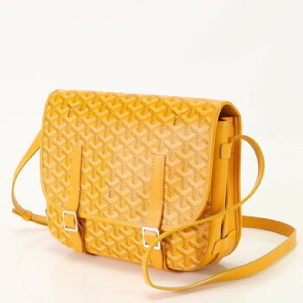 Goyard shoulder ine Belvedere leather Yellow messenger bag